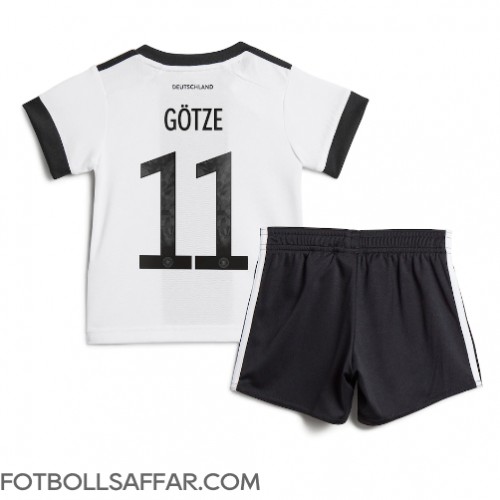 Tyskland Mario Gotze #11 Hemmadräkt Barn VM 2022 Kortärmad (+ Korta byxor)